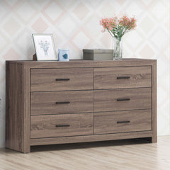 Agamemnon Barrel Oak 6-drawers Dresser