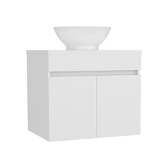 Aeneas Sink Vanity Manchester, Two Drawers and Open Shelf, White