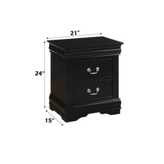 Nirvana Philippe Black Finish Nightstand
