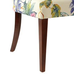 Saga Upholstered Accent Chair, Off-White/Floral Printed On Woven