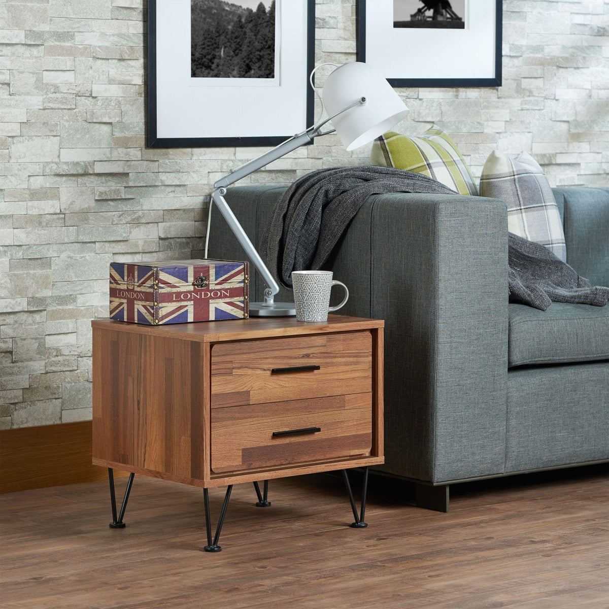 Chronicle Walnut Finish Accent Table
