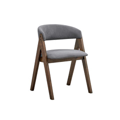 Museum Gray Fabric & Walnut Finish Side Chair (Set of 2)