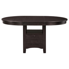 Aeneas Espresso Oval Extension Leaf Dining Table