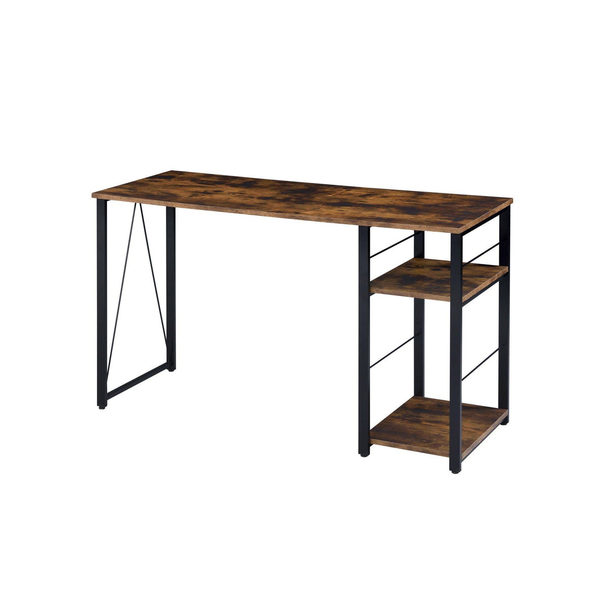 Hecuba Weathered Oak & Black Finish Writing Desk