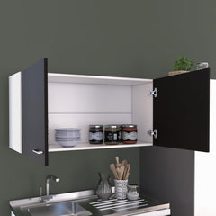 Pulsar Wall Cabinet, Two Shelves, Double Door