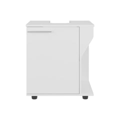 Oasis Under Sink Cabinet, Double Door Storage with Open Back for Pipes, Wide Unit, Freestanding Cabinet, White