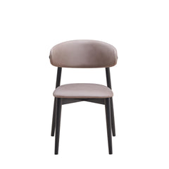 Pulsar Gray Polished Microfiber & Black Finish Side Chair (Set of 2)