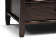 Warm Shaker 47 inch Wide Solid Wood TV Stand in Tobacco Brown For TVs up to 50 inches