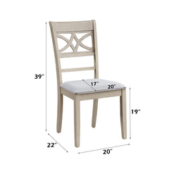 Odysseus Antique Gray Finish Side Chair (Set of 2)