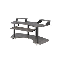 71" Eleazar Black Oak Finish Music Recording Studio Desk