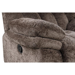 Transitional Style Glider Recliner Track Pillow Top Arms High Density Foam Dark Brown Finish Primary Living Room