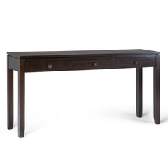 Gallery 60 inch Wide Solid Wood Wide Console Sofa Table in Mahogany Brown