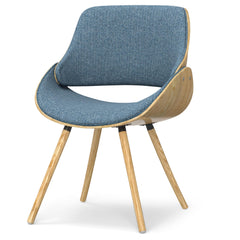 Exhibition - Bentwood Dining Chair with Wood Back - Denim Blue / Light Brown