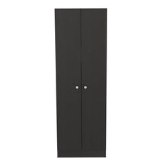 Valhalla Pantry Cabinet, Five Shelves, Double Door Cabinet -Black
