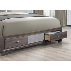 TALE SPARKLE GREY QUEEN BED