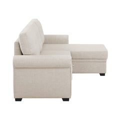 86" Linen Blend Upholstered Sleeper Sofa