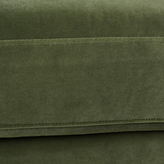 Polyxena Lawson Three-Cushion Tightback Sofa, Olive Green Performance Velvet