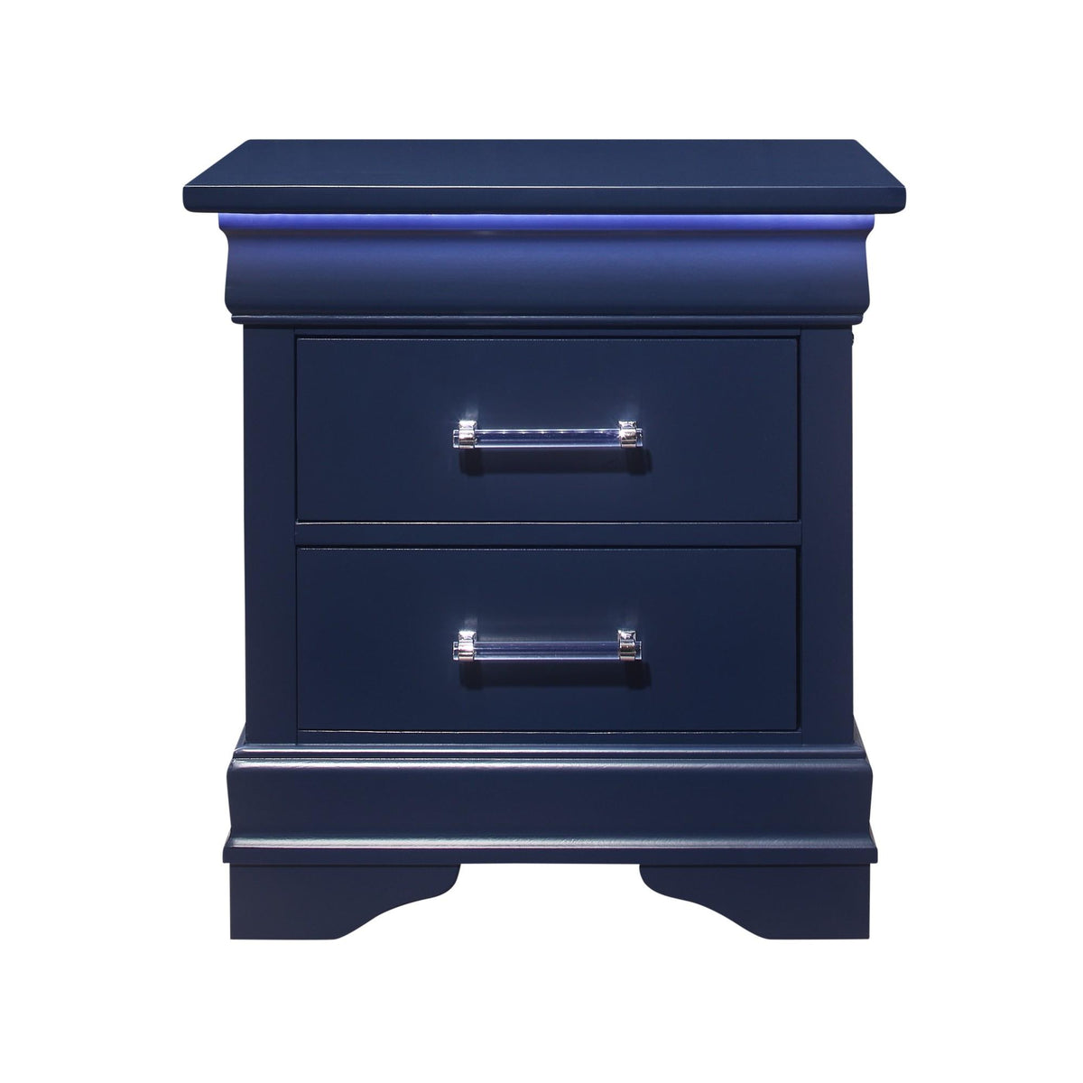 SHOWCASE BLUE NIGHTSTAND WITH LED