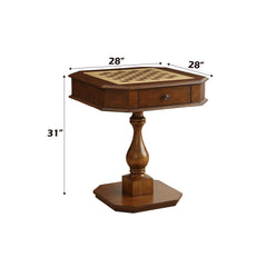 Celestia Cherry Finish Reversible Chess Checker Game Table w/Game Tray (Chess Fingures Not Included)