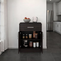 Andromache Multistorage Pantry Cabinet, One Drawer, Two Interior Shelves