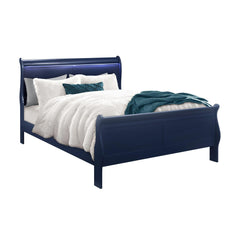 SHOWCASE BLUE QUEEN BED WITH LED