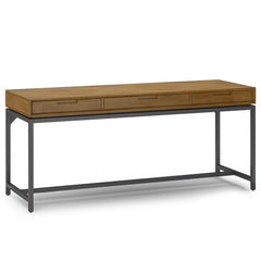 Sanctuary - Mid Century Wide Desk - Medium Saddle Brown