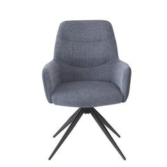 Quasar Gray Fabric Arm Chair (Set of 2)