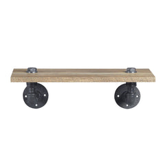Agamemnon Oak & Sandy Black Finish Wall Rack