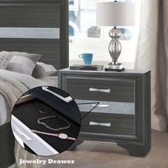 Asgard Black Finish Nightstand