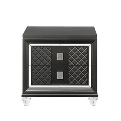Armageddon Metallic Gray Finish Nightstand