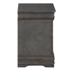 1pc Traditional Classic Gray Finish 2-Drawers Nightstand Wooden Bedroom Furniture