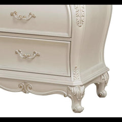 Aeneas Pearl White Finish Nightstand W/Granite Top