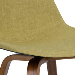 Aura 28 inch Seat Height Bentwood Counter/Bar Height Stool in Acid Green Linen Look Fabric (Set of 2)