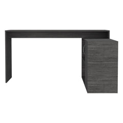Comet Modern L-Shaped Computer Desk with Open & Closed Storage -Smokey Oak