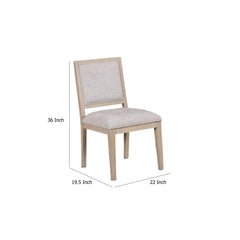 Hecuba Dining Side Chair Set of 2, Rustic Panel Design Tawny Brown Wood