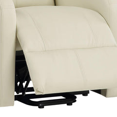 Rhea Beige Synthetic Leather Power Motion Recliner W/Lift