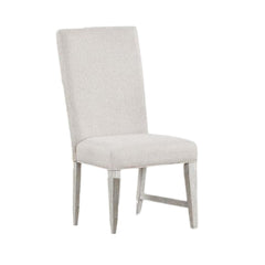 Nirvana Dining Side Chair Set of 2, Tapered Legs, Light Gray Poplar Wood