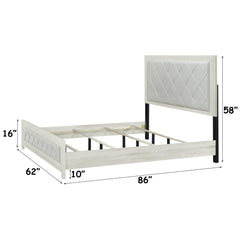Arcadia Beige Linen & Beige Queen Bed