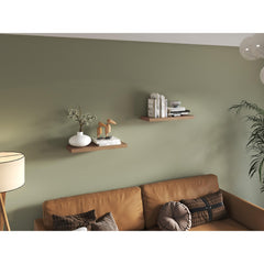 Hercules 31.5" Wide Floating Shelves Set Of 2, Shelves For Wall Decor For Bedroom, Bathroom Storage Shelves, Book Shelves For Living Room