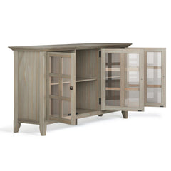 Eternity 62 inch Wide Solid Wood Wide Storage Cabinet in Distressed Grey