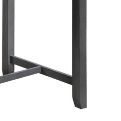 Waltz 36 Inch Counter Height Small Dining Table with Shelves, USB Port, Gray