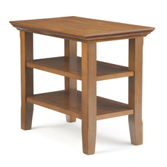 Eternity Solid Wood Narrow Side Table in Light Golden Brown