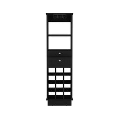 CASSANDRA E-SHOP Zircon Bar Cabinet Two Drawers, Black