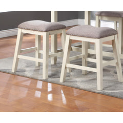 Modern Contemporary Dining Room Furniture Chairs Set of 2 Counter Height High Stools Light Wooden Cushion Seat