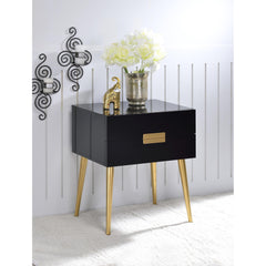 Hera Black & Gold Finish End Table