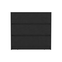 Aria Three Drawer Dresser, Pull Out Mechanism-Black