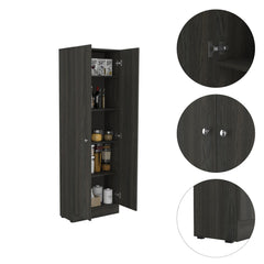 Valhalla Cabinet, Double Door, Five Shelves -Espresso / Black