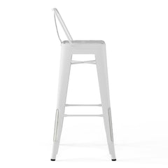 Armageddon - 30" Metal Bar Stool (Set of 2) - Distressed White