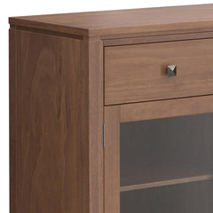 Gallery 54 inch Wide Solid Wood Sideboard Buffet in Medium Saddle Brown