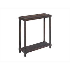Narrow Side End Tables with Shelf, Set of 2,  Espresso